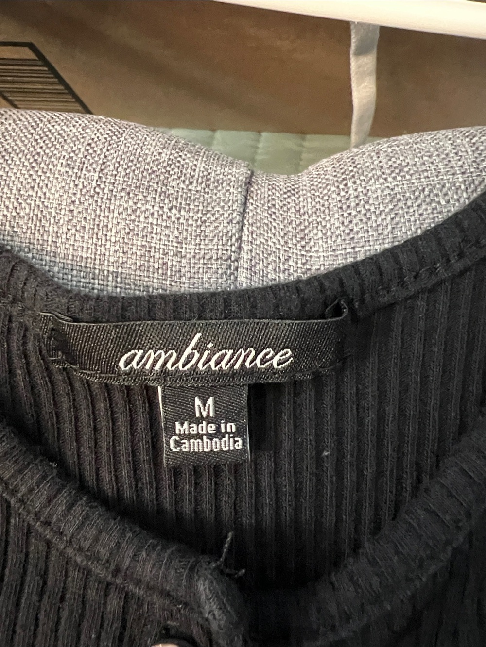 Ambiance Black Ribbed Tank Dress - Picture 2 of 3